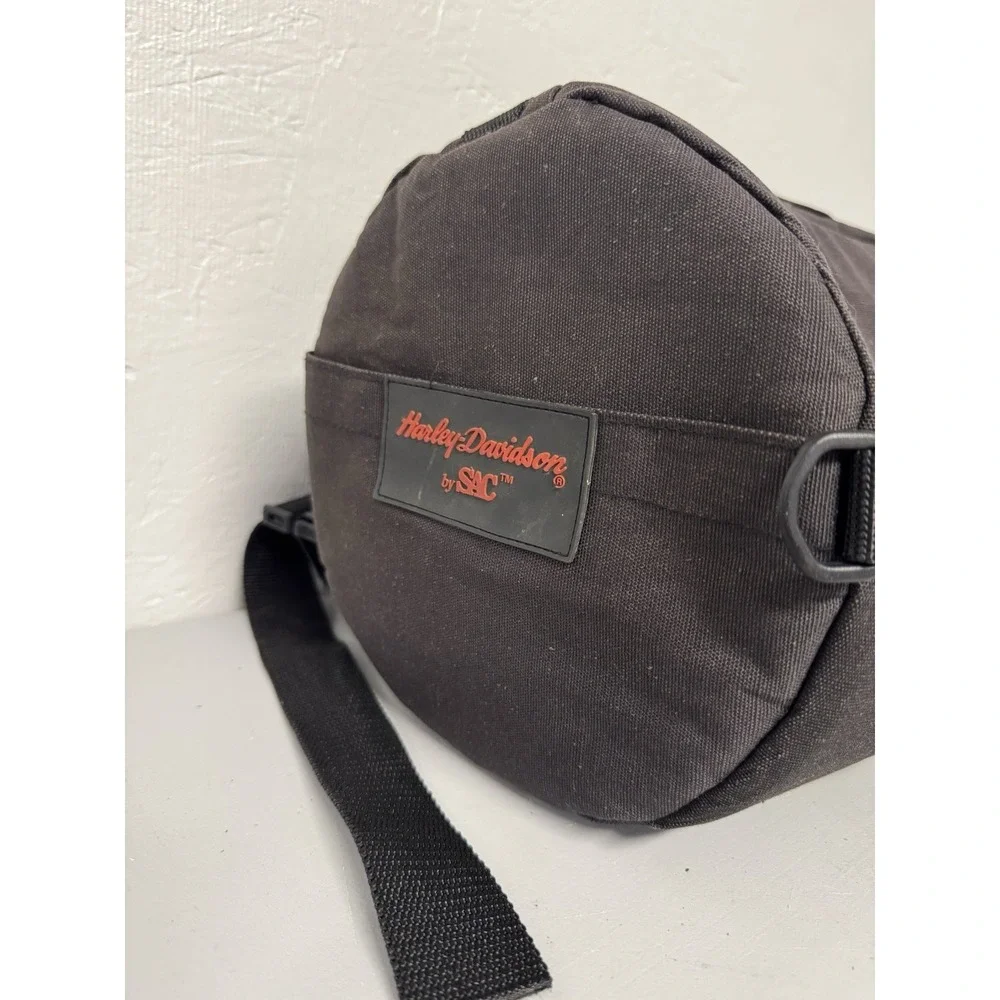 Harley Davidson by SAC Nylon Black Luggage Bag Motorcycle Saddle Bag Seat Biker